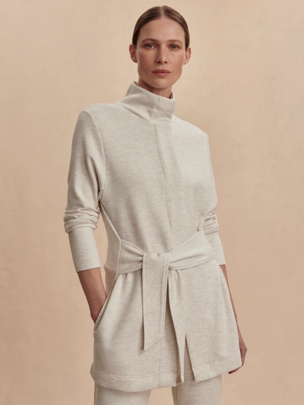 Varley Anset Jacket in Ivory Marl VAR01082